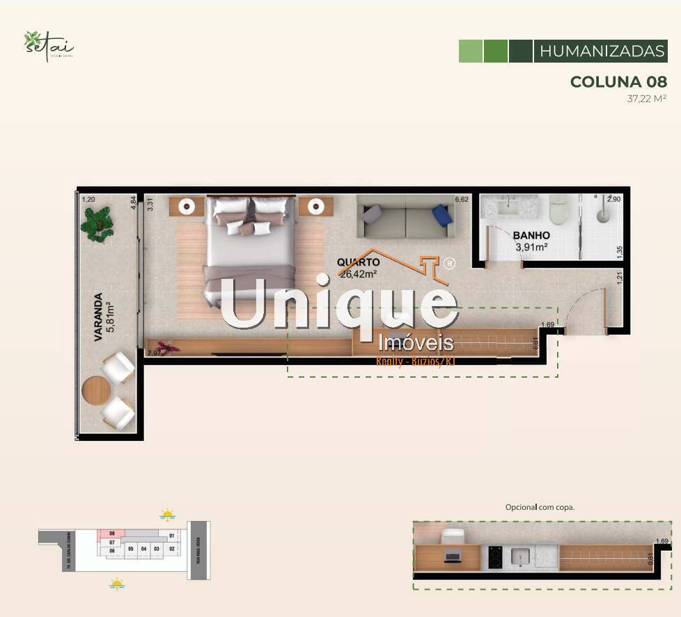 Apartamento à venda com 1 quarto, 35m² - Foto 22