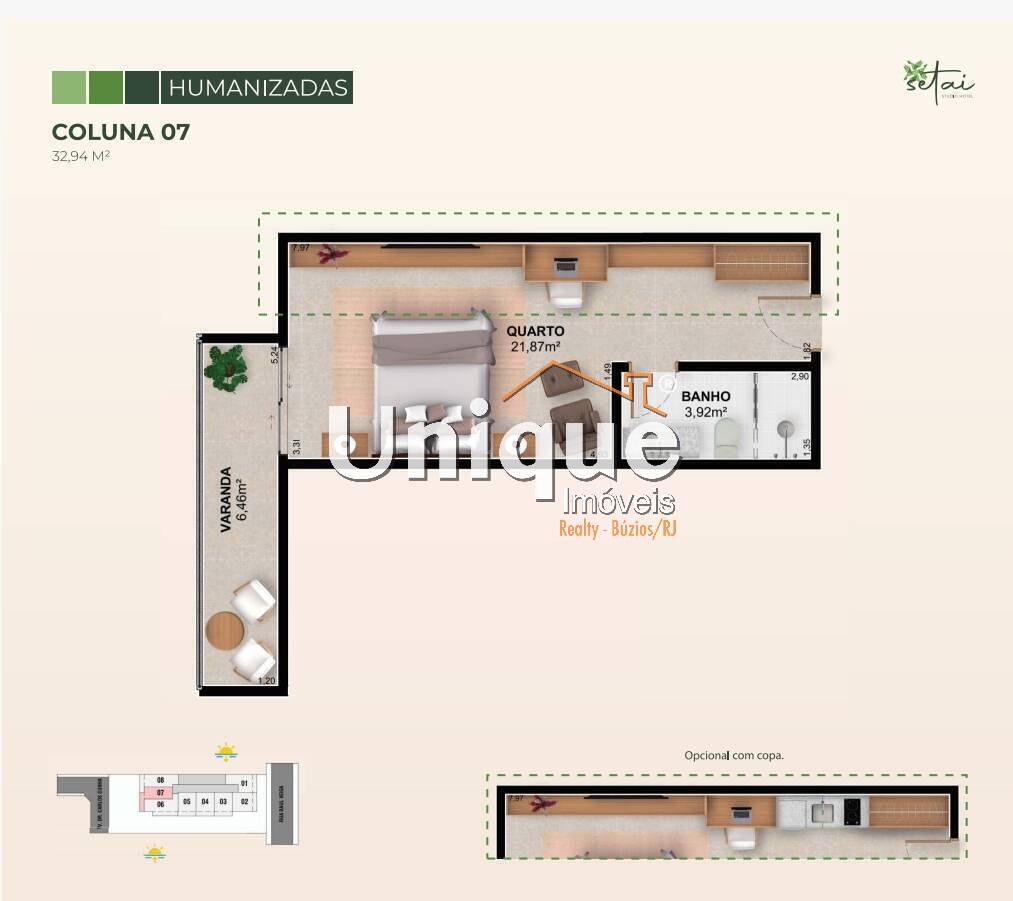 Apartamento à venda com 1 quarto, 35m² - Foto 21