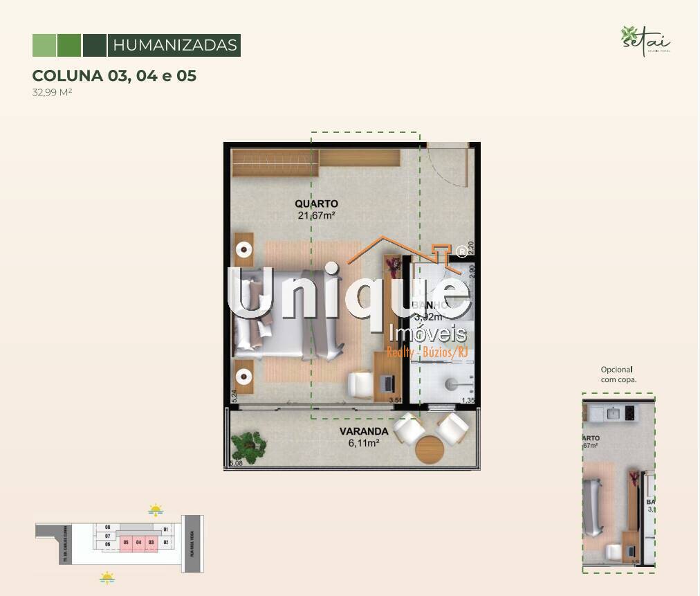 Apartamento à venda com 1 quarto, 35m² - Foto 19