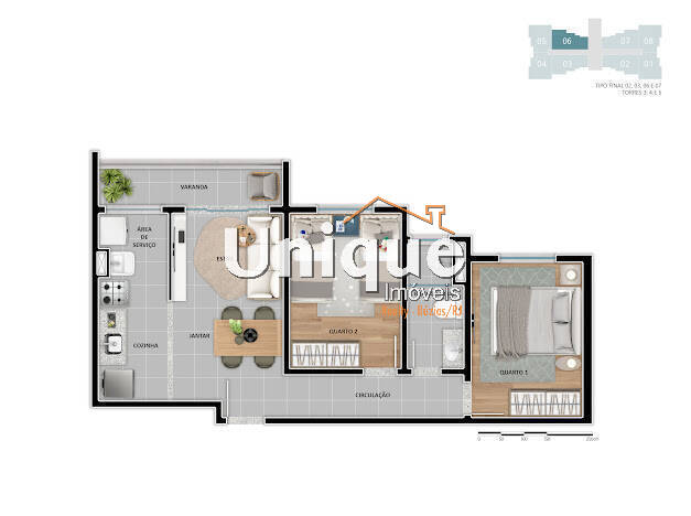 Apartamento à venda com 2 quartos, 55m² - Foto 10