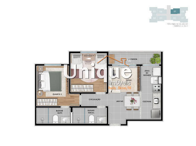 Apartamento à venda com 2 quartos, 55m² - Foto 14