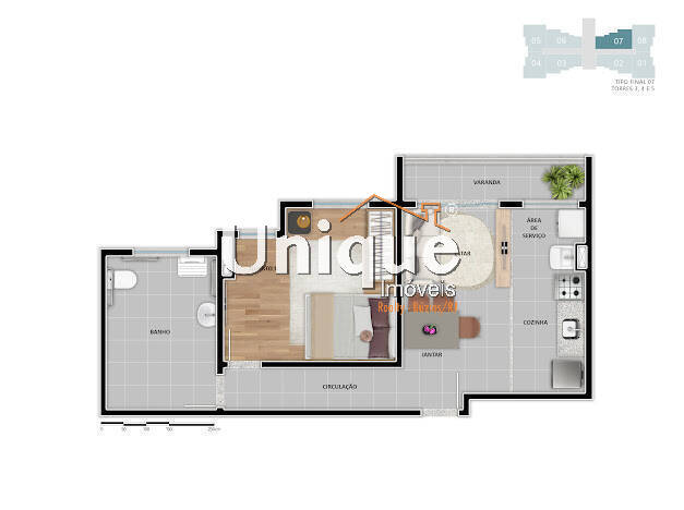 Apartamento à venda com 2 quartos, 55m² - Foto 17